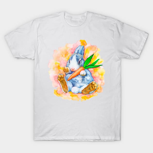 The watercolor Rabbit T-Shirt by LilianaTikage